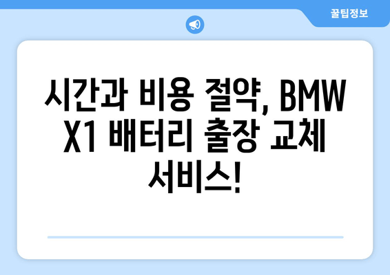 BMW X1 배터리 출장 교체 전문 | 덕양구 삼송 지역 빠르고 안전하게 |