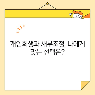 개인회생 vs 채무조정| 소상공인 대출 팁, 어떤 선택이 유리할까요? | 부채 해결, 재기, 소상공인 지원