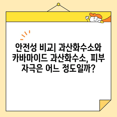 과산화수소 vs 카바마이드 과산화수소| 미백 효과 비교 분석 | 화이트닝, 피부 관리, 성분 비교