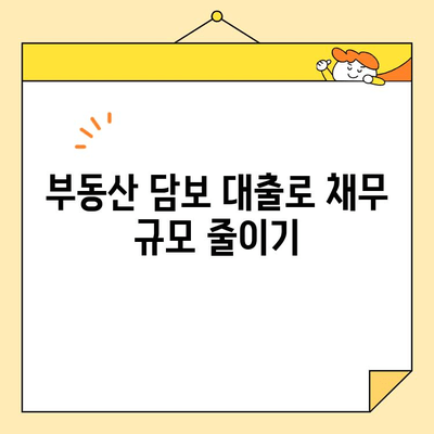 부동산 활용 채무통합 혜택| 빚 털고 재정 설계 새롭게 시작하기 | 부동산 담보 대출, 채무 재조정, 금리 인하, 부채 관리