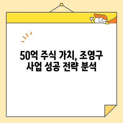 조영구 사업 근황| 주식 평가액 50억, 사업 전망과 성장 가능성 분석 | 조영구, 주식, 사업, 투자, 성장