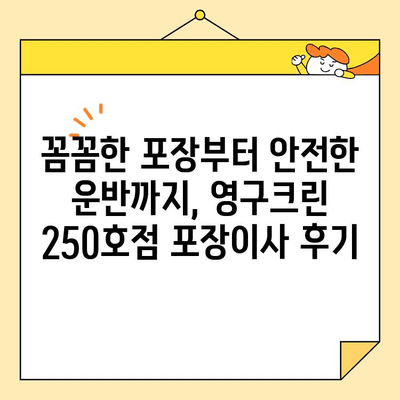 영구크린 250호점 포장이사 실제 후기| 2020년 11월 고객 경험 대공개 | 영구크린, 포장이사 후기, 이삿짐센터 추천