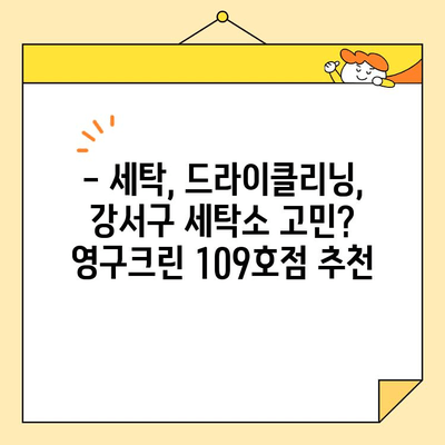 내돈내산 강서구 영구크린 109호점 솔직 후기| 깨끗함과 친절함, 그리고 가격까지 만족스러웠던 경험 | 세탁, 드라이클리닝, 강서구 세탁소, 영구크린