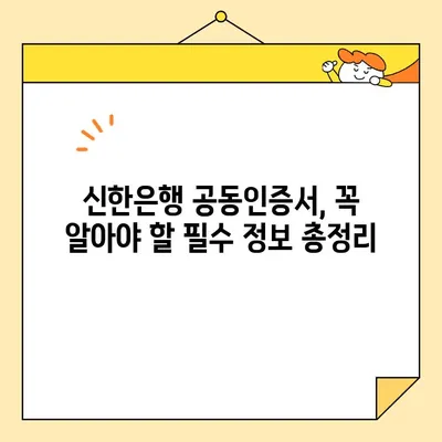 신한은행 공동인증서 발급부터 갱신, 내보내기까지 완벽 가이드 | 공동인증서, 신한은행, 발급, 갱신, 내보내기