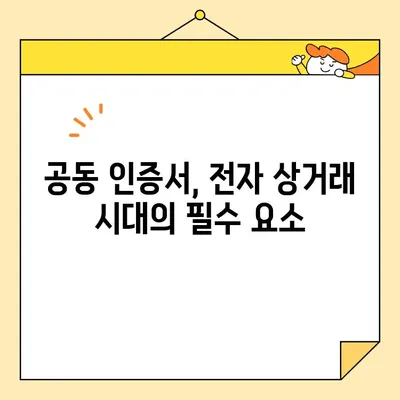 전자 거래 보안 강화의 핵심, 공동 인증서의 역할 | 전자상거래, 보안, 인증, 신뢰