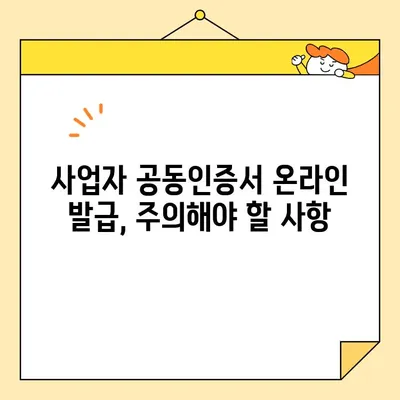 사업자 공동인증서 범용 온라인 발급 완벽 가이드 | 온라인 발급,  단계별 설명,  필요서류,  주의사항