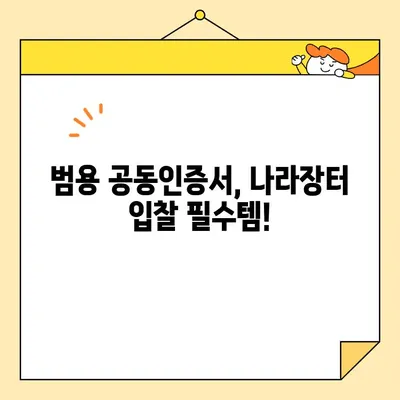 나라장터 온라인 입찰 필수템! 범용 공동인증서 간편 발급 가이드 | 공동인증서, 나라장터, 입찰, 온라인