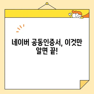 네이버 공동인증서 발급, 갱신, 내보내기 완벽 가이드 | 간편하게 한 번에 해결하세요!