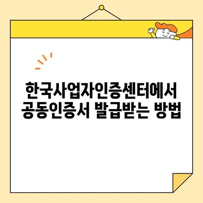 한국사업자인증센터 홈택스 사업자 공동인증서 발급 절차| 상세 가이드 | 사업자등록증, 공동인증서, 발급 방법