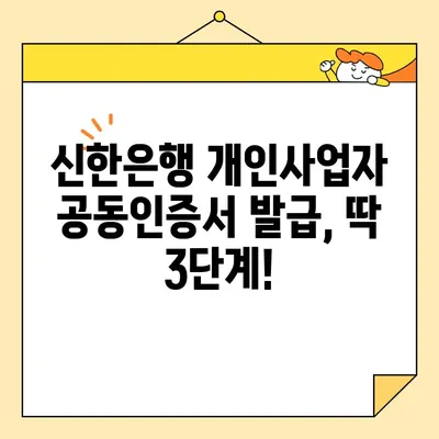 신한은행 개인사업자용 공동인증서 발급, 이렇게 하면 쉬워요! | 공동인증서 발급, 개인사업자, 신한은행, 간편 발급 가이드