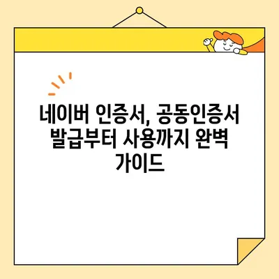 네이버인증서로 공동인증서 발급 받는 가장 빠른 방법 | 최신 버전, 간편 가이드