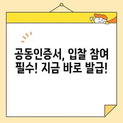 나라장터 입찰, 공동인증서 즉시 발급받는 방법 | 조달청, 공동인증서, 입찰 참여, 빠른 발급