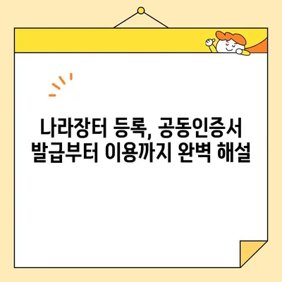 나라장터 등록, 범용 공동인증서 당일 발급 완벽 가이드 | 조달청, 공동인증서, 당일 발급, 나라장터