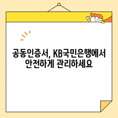 KB국민은행 공동인증서 발급 & 관리 완벽 가이드 | 공동인증서, 발급, 관리, 인증서, KB국민은행