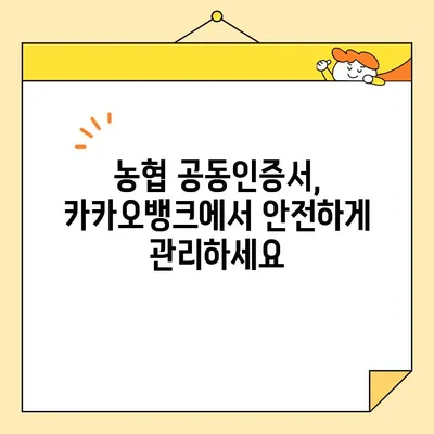 카카오뱅크에서 농협 공동인증서 발급받는 방법 & 암호화 안전성 확인하기 | 카카오뱅크, 농협, 공동인증서, 금융, 보안