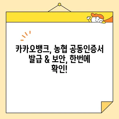 카카오뱅크에서 농협 공동인증서 발급받는 방법 & 암호화 안전성 확인하기 | 카카오뱅크, 농협, 공동인증서, 금융, 보안