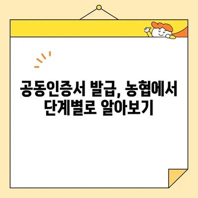 농협에서 공동인증서 발급받는 방법| 단계별 가이드 | 공동인증서, 농협, 발급 절차, 인터넷뱅킹