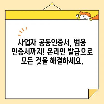 사업자 공동인증서 온라인 발급 완벽 가이드| 범용 인증서 포함 | 사업자, 공동인증서, 온라인 발급, 범용 인증서, 가이드