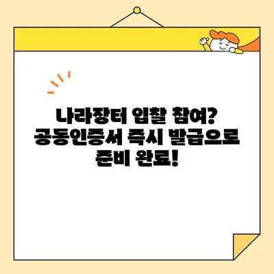 나라장터 조달청 범용 공동인증서 즉시발급| 단계별 등록 가이드 | 공동인증서, 즉시발급, 나라장터, 조달청