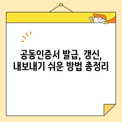 신한은행 공동인증서 발급, 갱신, 내보내기 완벽 가이드 | 쉬운 방법, 유용한 팁, 주의 사항