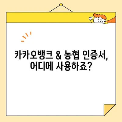 카카오뱅크 & 농협 공동 인증서 발급 완벽 가이드 | 단계별 안내, 필요 서류, 주의 사항