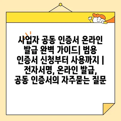 사업자 공동 인증서 온라인 발급 완벽 가이드| 범용 인증서 신청부터 사용까지 | 전자서명, 온라인 발급, 공동 인증서