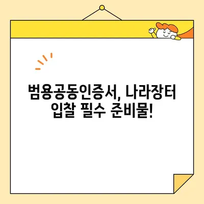 나라장터 입찰 참여, 범용공동인증서 바로 발급받는 방법 | 조달청, 공동인증서, 입찰 참여, 사업자