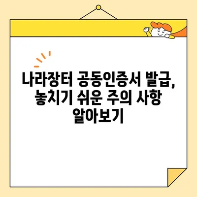 조달청 나라장터 필수 사업자 공동인증서 발급 완벽 가이드 | 단계별 설명, 필요 서류, 주의 사항