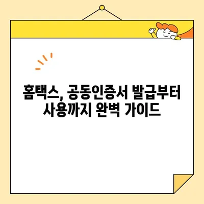 홈택스에서 공동인증서(범용인증서) 발급받는 가장 빠른 방법 | 홈택스, 공동인증서, 범용인증서, 발급, 가이드