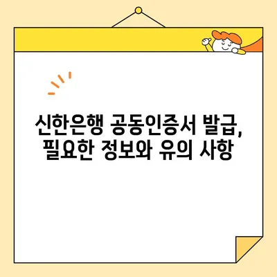 신한은행 개인사업자 공동인증서 발급 완료까지| 단계별 가이드 | 신한은행, 개인사업자, 공동인증서, 발급, 가이드