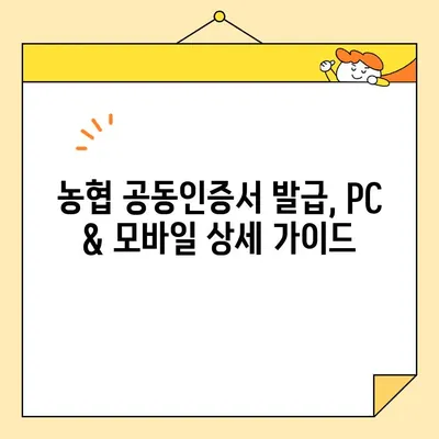 공동인증서 발급, 카카오뱅크 vs 농협| 어디가 더 쉬울까요? | 비교 가이드, 발급 방법, 상세 분석