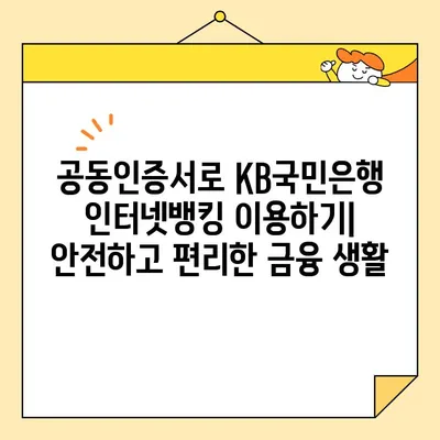 KB국민은행 공동인증서 완벽 가이드| 발급부터 재발급, 가져오기, 내보내기까지 | 공동인증서, 금융, 인터넷뱅킹