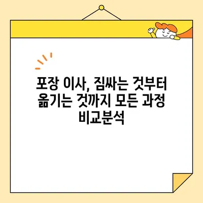 아파트 포장 이사, 알파벳 순서로 꼼꼼하게 비교해보세요! | 포장 이사, 이삿짐센터, 비교 가이드, 선택 팁