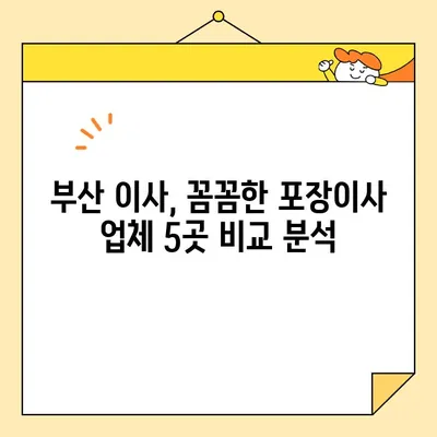 부산 포장이사 업체 추천| 꼼꼼하고 신뢰할 수 있는 5곳 | 부산 이사, 포장 이사, 이사 업체 비교