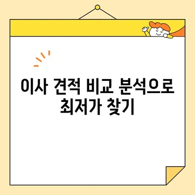 이사 견적 비교 분석| 포장 이사 비용 절약 꿀팁 | 이사 견적, 포장 이사, 비용 절감