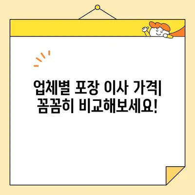 아파트 포장 이사 비용 비교 가이드| 지역별, 업체별, 견적 비교 팁 | 이사 비용, 견적, 이사짐센터, 포장이사