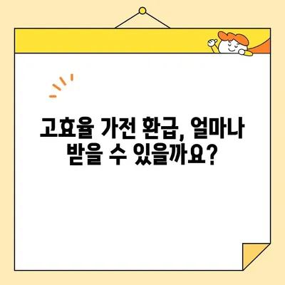 에너지 효율 1등급 가전, 환급 혜택 놓치지 마세요! | 고효율 가전기기 환급받는 방법, 에너지 효율 등급 확인 가이드