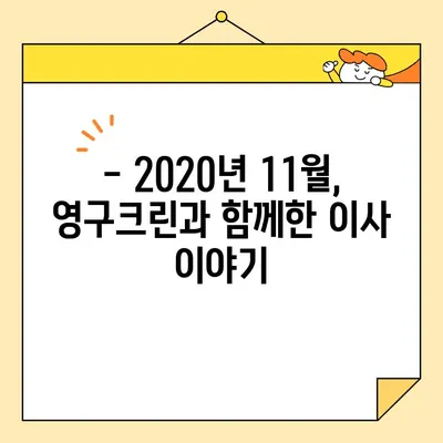 영구크린 250호점 포장이사 실제 후기| 2020년 11월 고객 경험 공유 | 이사 후기, 영구크린, 포장이사