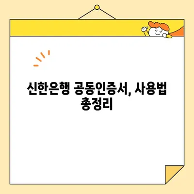 신한은행 공동인증서 발급, 갱신, 내보내기 완벽 가이드 | 신한은행, 공동인증서, 발급, 갱신, 내보내기, 방법