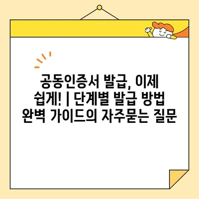 공동인증서 발급, 이제 쉽게! | 단계별 발급 방법 완벽 가이드