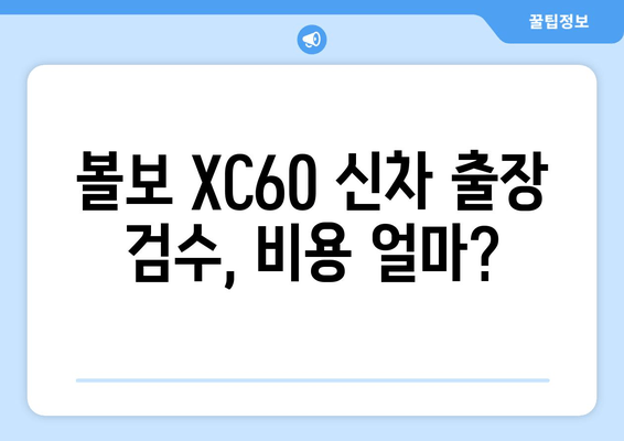 볼보 XC60 신차 출장 검수, 비용 얼마? | 출장 검수, 신차 검수, 볼보 XC60, 비용 안내