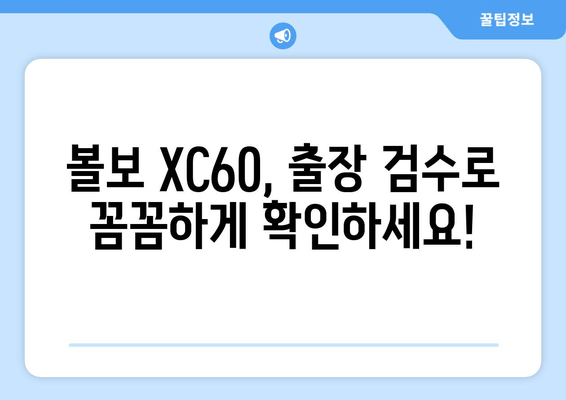 볼보 XC60 수입차 검수| 출장 신차, 꼼꼼하게 체크해야 할 핵심 포인트 | 신차 검수, 출장 검수, 애로 사항, 팁, 가이드