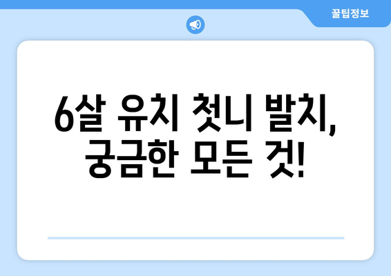 6살 유치 첫니 발치, 비용과 시기 그리고 주의 사항 | 유치 발치, 치과 진료, 어린이 치과