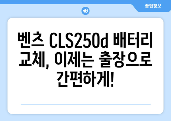 벤츠 CLS250d 차량 배터리 출장 교체| 빠르고 안전하게 | 벤츠 배터리, 출장 교체, 자동차 배터리