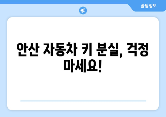 안산 자동차 키 분실? 출장 키 복사 전문가에게 맡겨보세요! | 24시간 출장, 빠르고 안전하게