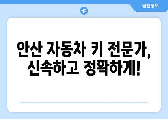 안산 자동차 키 분실? 출장 키 복사 전문가에게 맡겨보세요! | 24시간 출장, 빠르고 안전하게