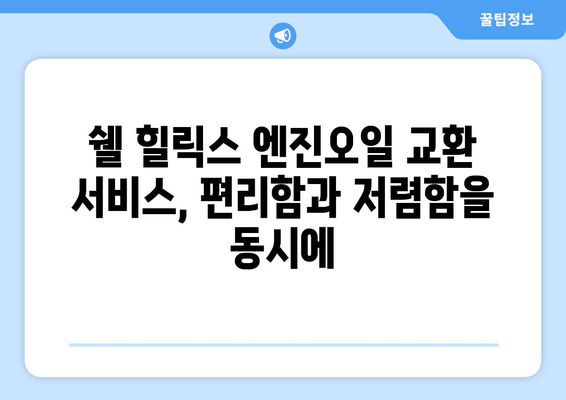 쉘 힐릭스 출장 엔진오일 교환 서비스 비용 안내| 지역별 가격 & 할인 정보 | 쉘 힐릭스, 출장 엔진오일 교환, 비용, 가격, 할인