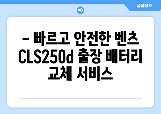 백석동 벤츠 CLS250d 출장 배터리 교체| 빠르고 안전하게 | 벤츠 배터리 교체, 출장 서비스, 자동차 배터리