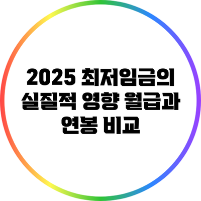 2025 최저임금의 실질적 영향: 월급과 연봉 비교