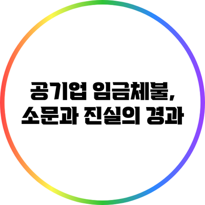공기업 임금체불, 소문과 진실의 경과